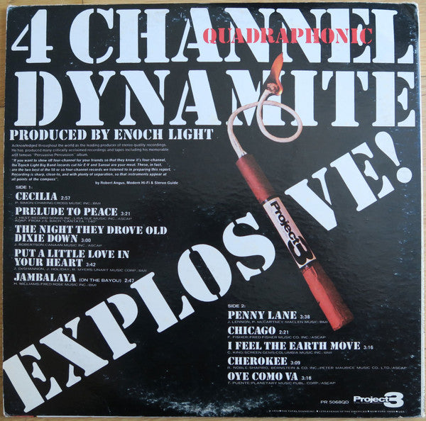 Enoch Light : 4 Channel (Quadraphonic) Dynamite (LP, Album, Quad, Promo)