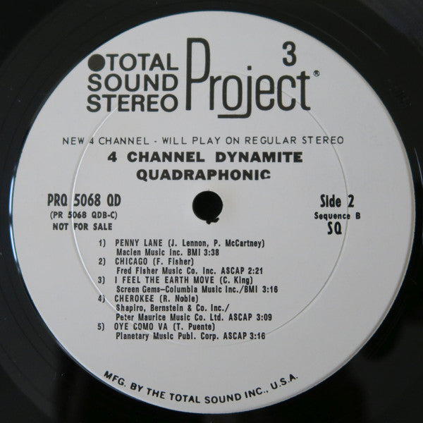 Enoch Light : 4 Channel (Quadraphonic) Dynamite (LP, Album, Quad, Promo)