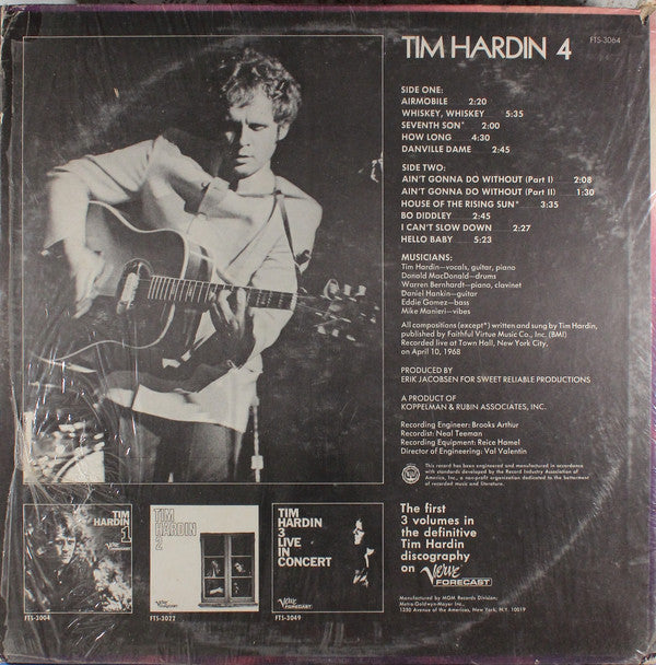 Tim Hardin : Tim Hardin 4 (LP, Album)