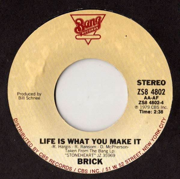 Brick : Raise Your Hands (7", Single)