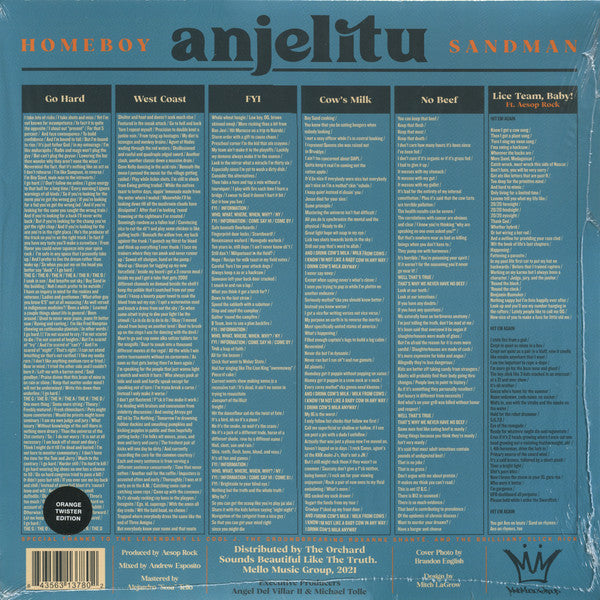 Homeboy Sandman : Anjelitu (12", EP, Ora)