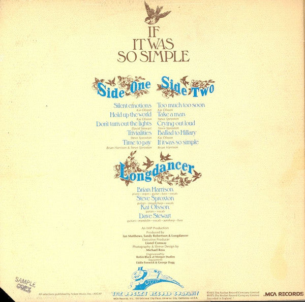 Longdancer : If It Was So Simple (LP, Album)