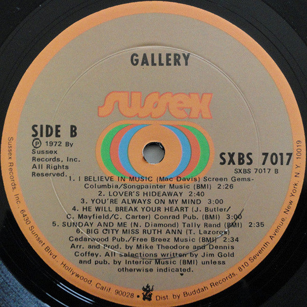 Gallery (2) : Nice To Be With You (LP, Album, Son)