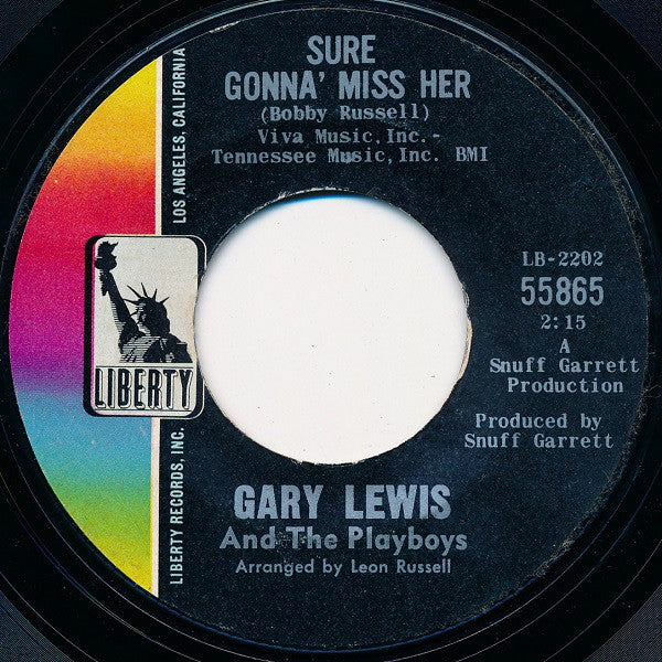 Gary Lewis And The Playboys* : Sure Gonna' Miss Her (7", Single, Styrene, She)