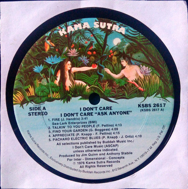 I Don't Care : Ask Anyone (LP, Album, Ter)