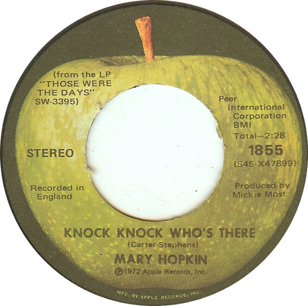 Mary Hopkin : Knock, Knock Who's There / International (7", Single, Los)