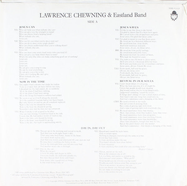 Lawrence Chewning & Eastland Band : Lawrence Chewning & Eastland Band (LP)