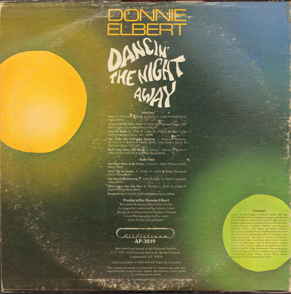 Donnie Elbert : Dancin' The Night Away (LP, Album)