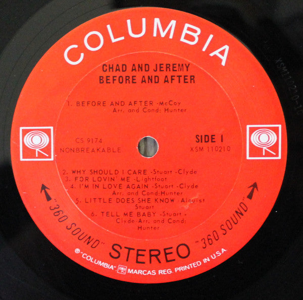 Chad & Jeremy : Before And After (LP, Album, San)