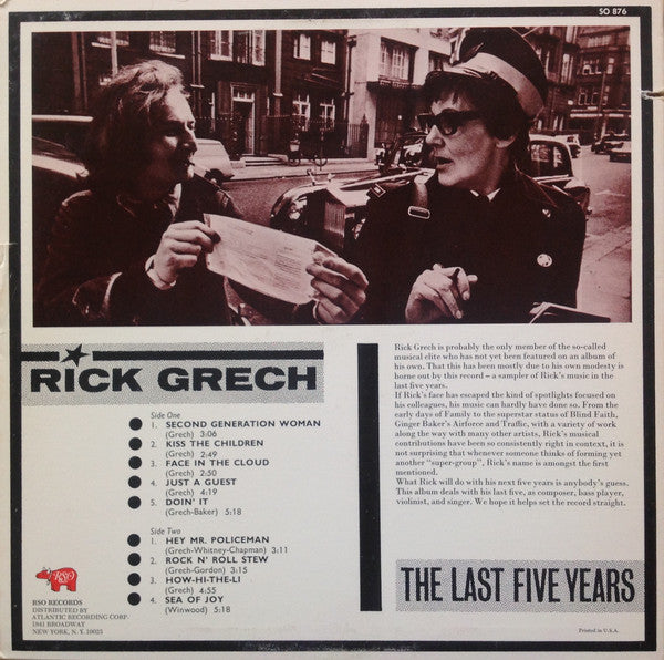 Rick Grech : The Last Five Years (LP, Comp, SP )