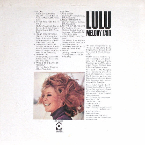 Lulu : Melody Fair (LP, Album)