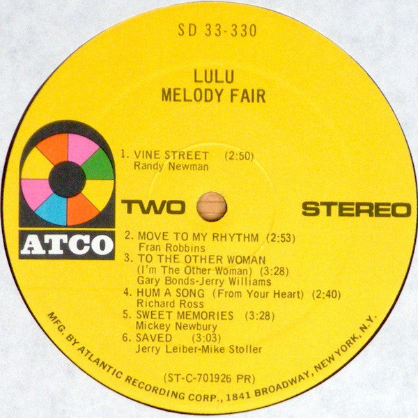 Lulu : Melody Fair (LP, Album)