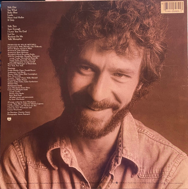 Jesse Winchester : Talk Memphis (LP, Album, Win)