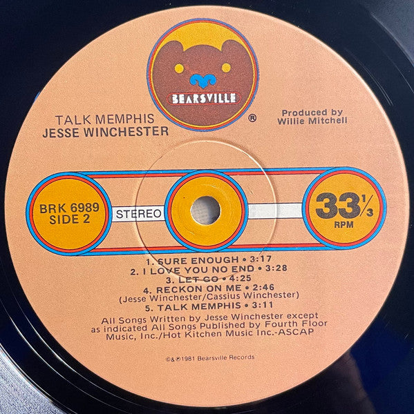 Jesse Winchester : Talk Memphis (LP, Album, Win)