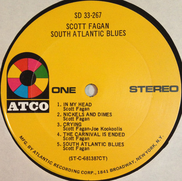 Scott Fagan : South Atlantic Blues (LP, Album, CT )