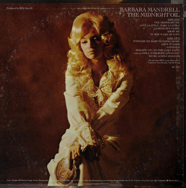 Barbara Mandrell : The Midnight Oil (LP, Album)