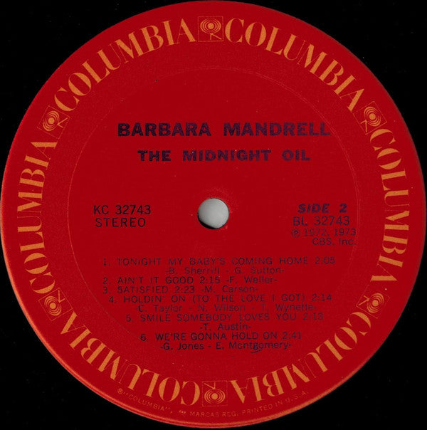 Barbara Mandrell : The Midnight Oil (LP, Album)