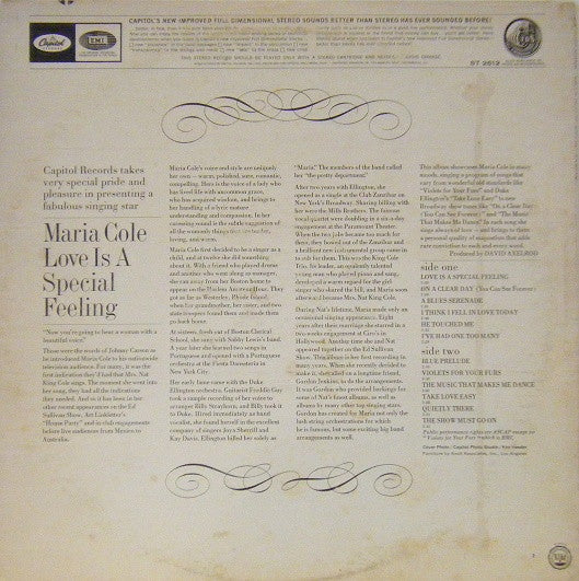 Maria Cole : Love Is A Special Feeling (LP, Album)