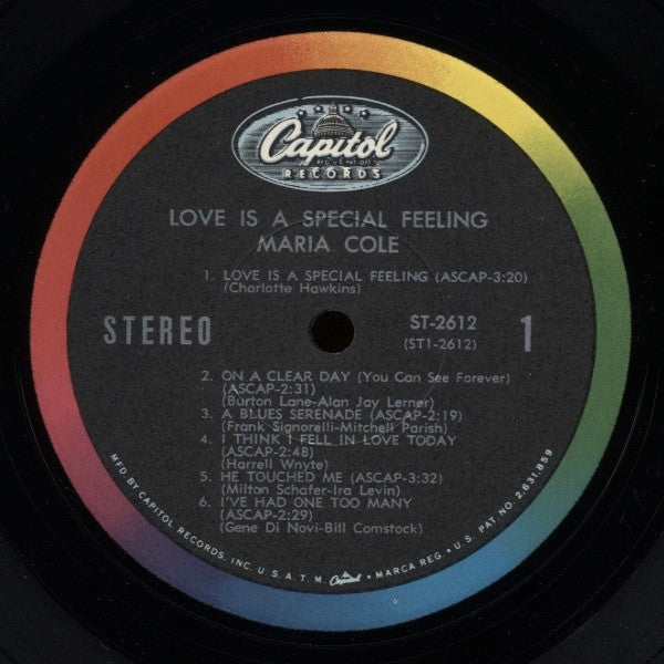 Maria Cole : Love Is A Special Feeling (LP, Album)