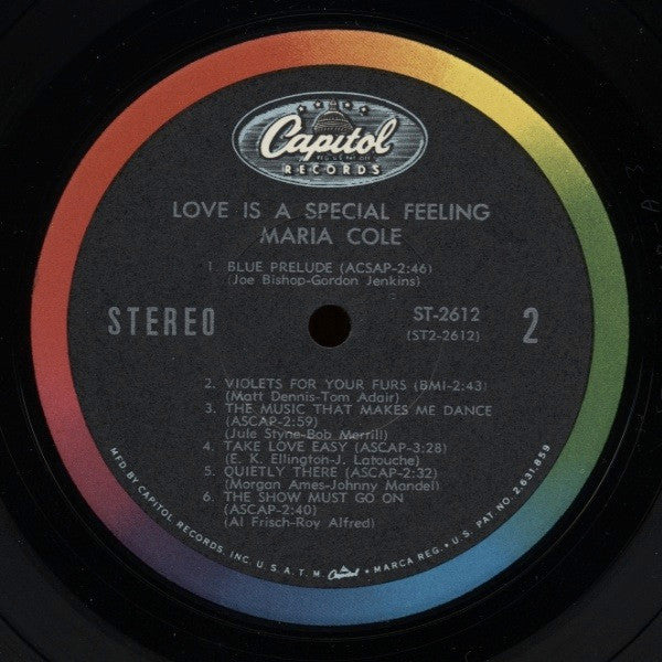 Maria Cole : Love Is A Special Feeling (LP, Album)