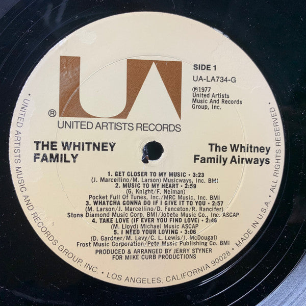 The Whitney Family : Airways (LP, Album)