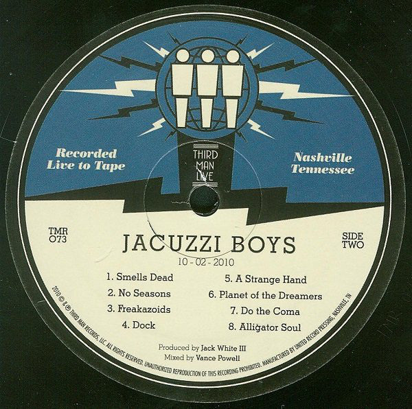 Jacuzzi Boys (2) : Live At Third Man (LP, Album)