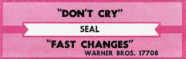 Seal : Don't Cry (7", Single)