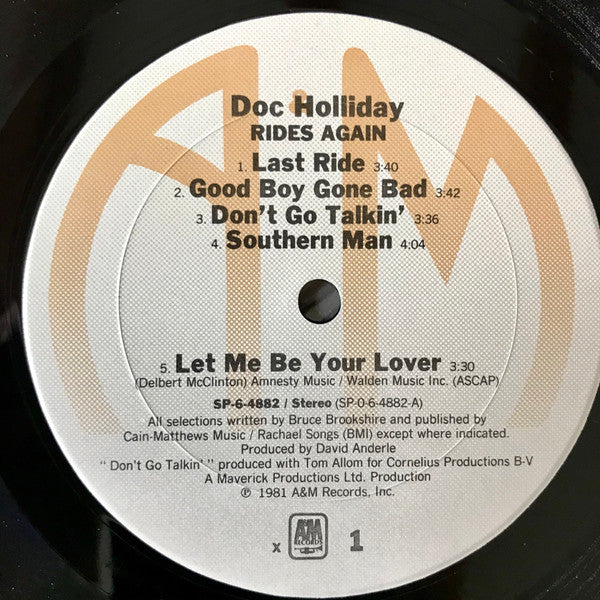 Doc Holliday (3) : Doc Holliday Rides Again... (LP, Album, Pit)