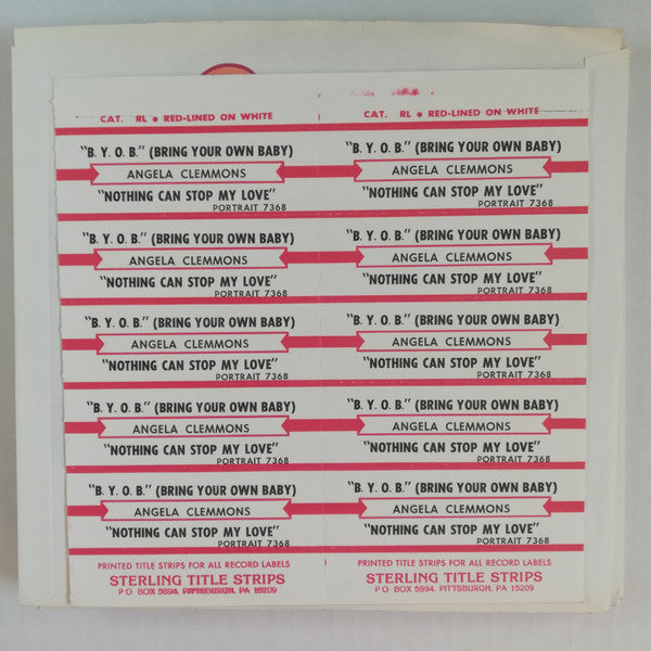 Angela Clemmons : B.Y.O.B. (Bring Your Own Baby) (7", Styrene)