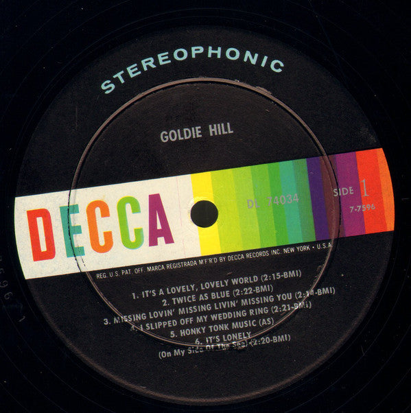Goldie Hill : Goldie Hill (LP, Album)
