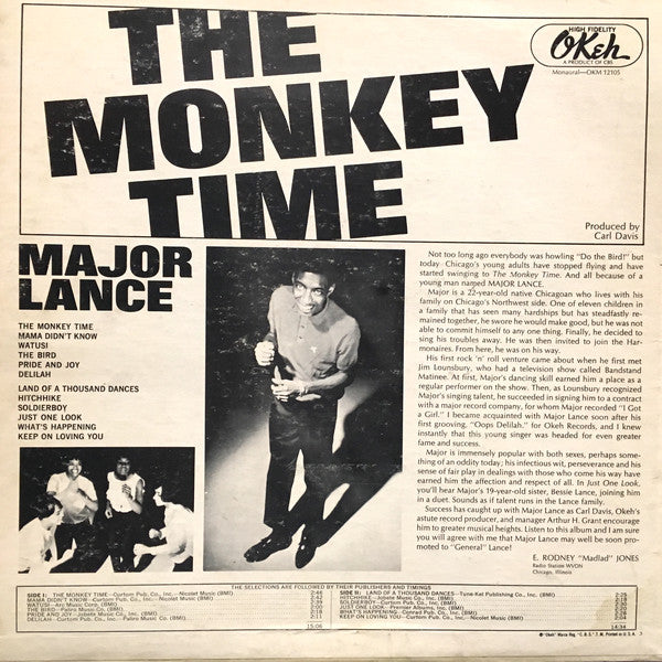 Major Lance : The Monkey Time (LP, Album, Mono)