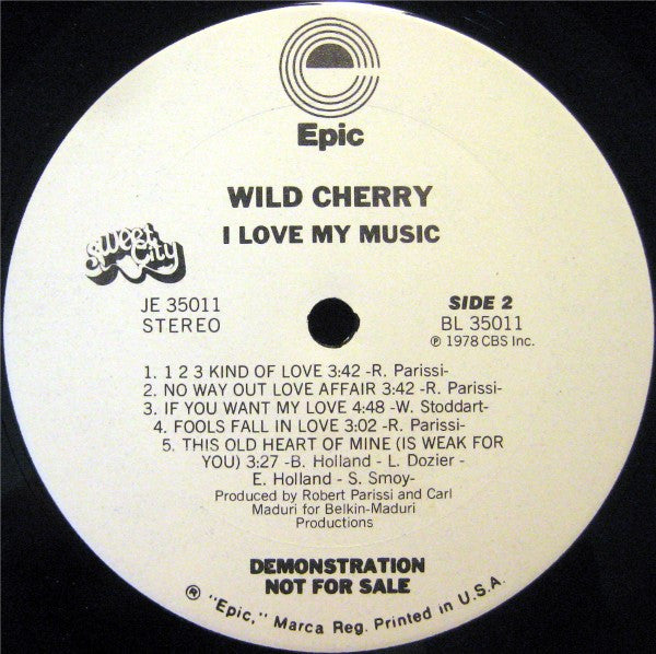 Wild Cherry : I Love My Music (LP, Album, Promo)