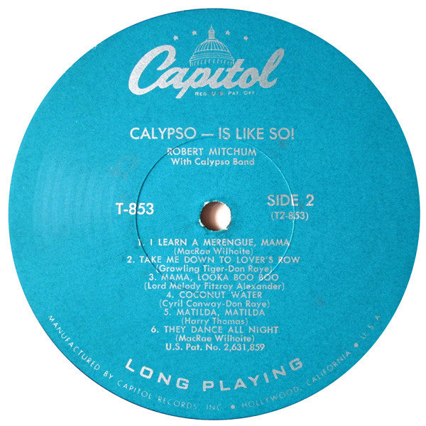 Robert Mitchum : Calypso - Is Like So! (LP, Album, Mono)