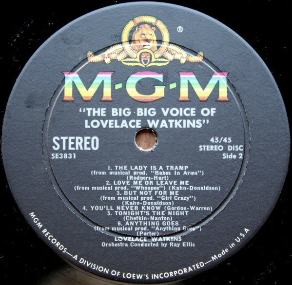 Lovelace Watkins : The Big, Big Voice Of Lovelace Watkins (LP)
