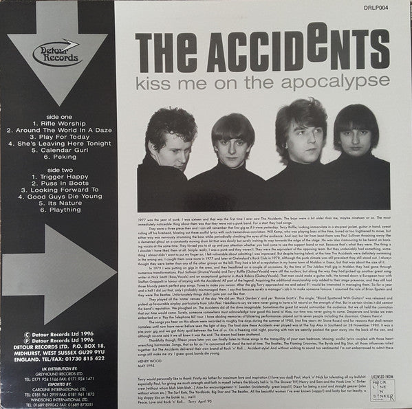 The Accidents (2) : Kiss Me On The Apocalypse (LP, Album)