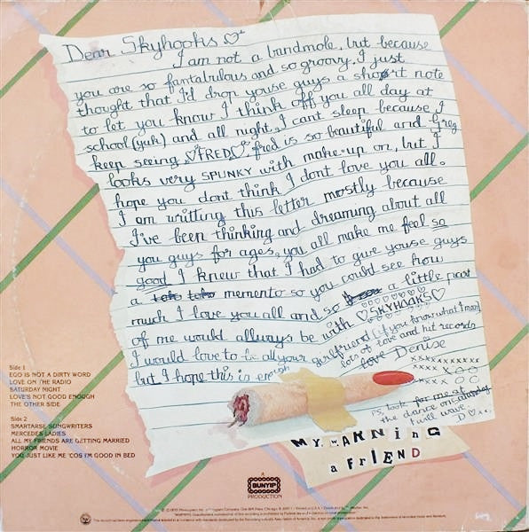 Skyhooks : Ego Is Not A Dirty Word (LP, Album, Gat)