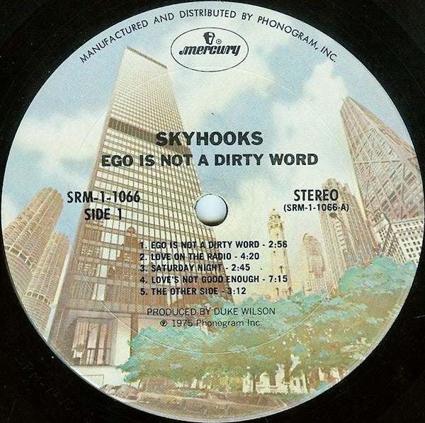 Skyhooks : Ego Is Not A Dirty Word (LP, Album, Gat)