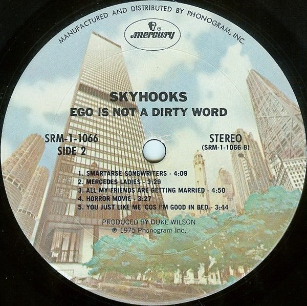 Skyhooks : Ego Is Not A Dirty Word (LP, Album, Gat)
