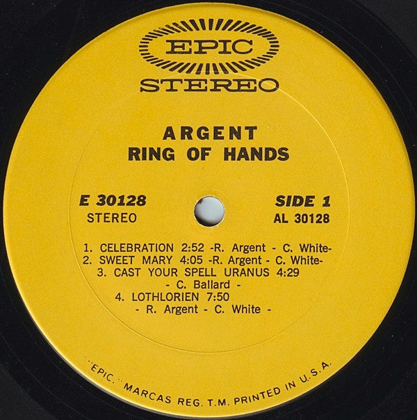 Argent : Ring Of Hands (LP, Album, Gat)