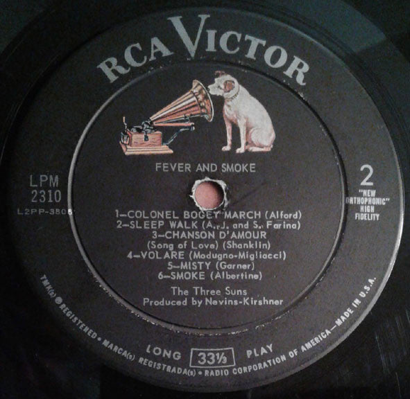 The Three Suns : Fever And Smoke (LP, Album, Mono)