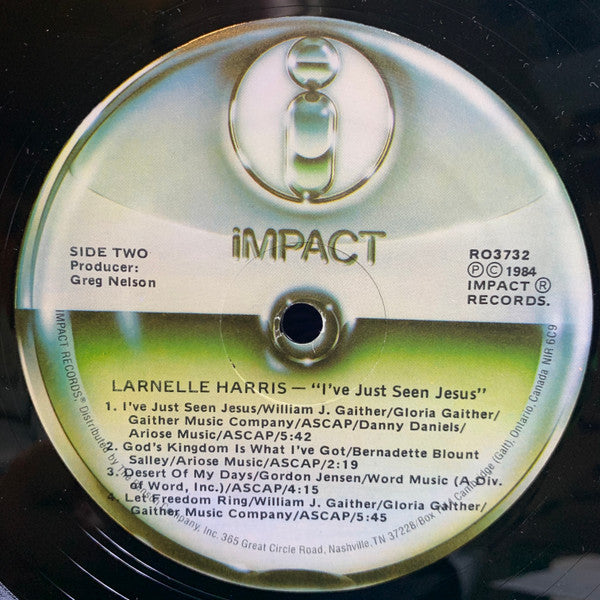Larnelle Harris : I've Just Seen Jesus (LP)