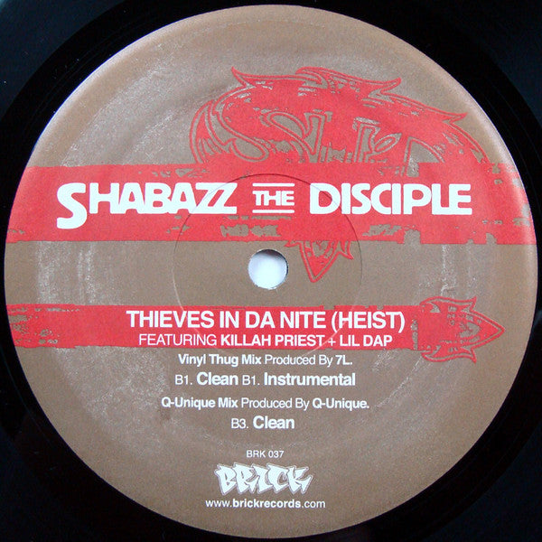 Shabazz The Disciple : Red Hook Day / Thieves In Da Nite (Heist) (12")
