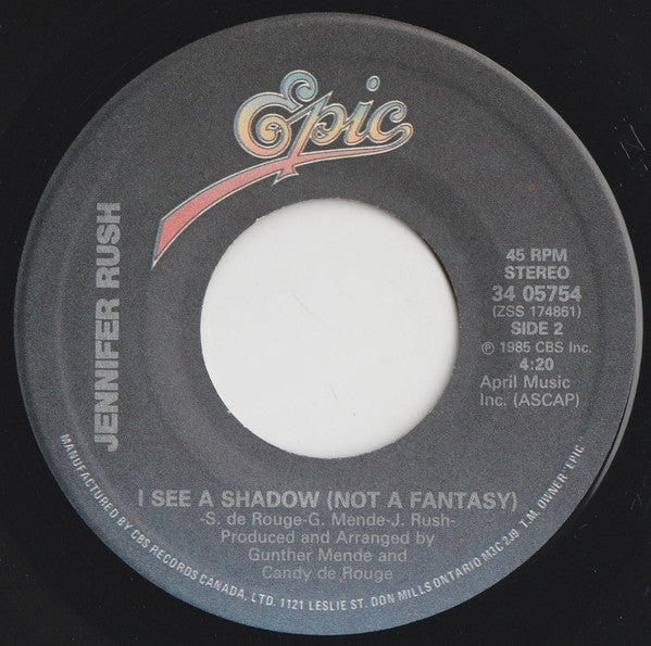 Jennifer Rush : The Power Of Love (Remix) (7", Single)