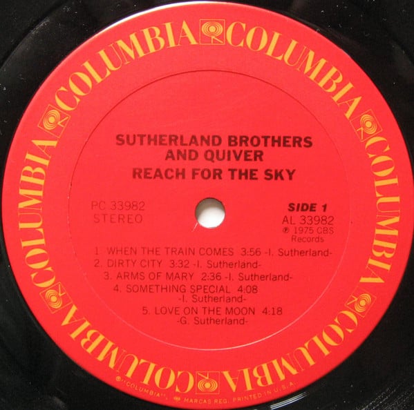 Sutherland Brothers & Quiver : Reach For The Sky (LP, Album, San)