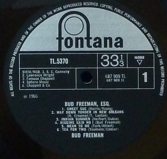 Bud Freeman : Bud Freeman Esq (LP, Mono)
