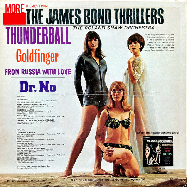 The Roland Shaw Orchestra : More Themes From The James Bond Thrillers (LP)