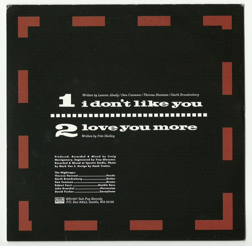 Nightcaps : I Don't Like You (7", Single)