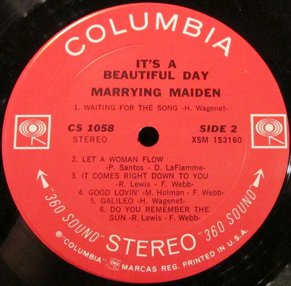 It's A Beautiful Day : Marrying Maiden (LP, Album, Pit)