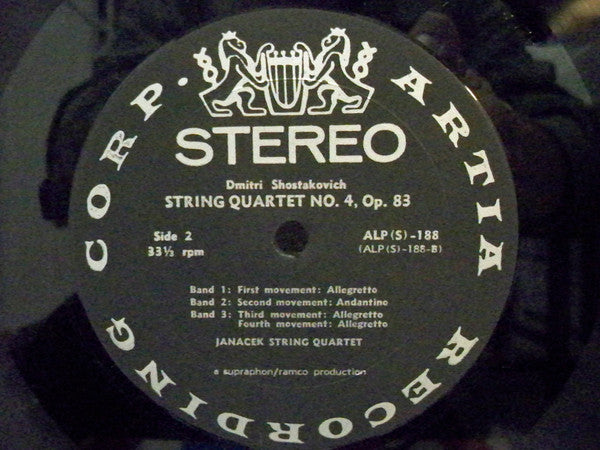 Dmitri Shostakovich - The Janacek Quartet*, Eva Bernathova* : String Quartet No. 4, Opus 83 / Piano Quintet In G Minor, Opus 57 (LP, Album)