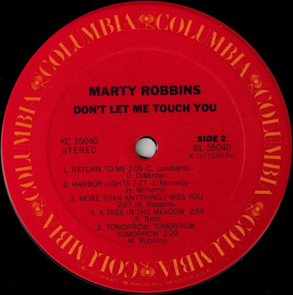 Marty Robbins : Don't Let Me Touch You (LP)